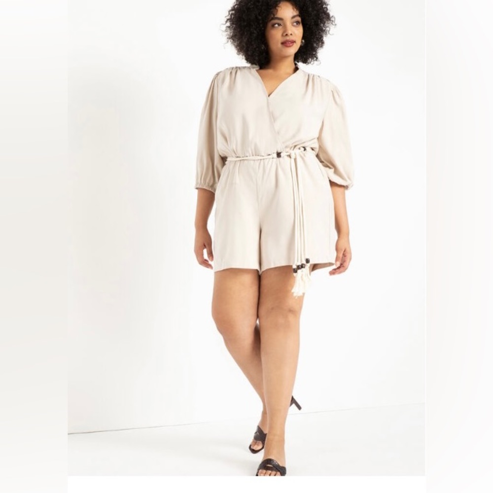 ELOQUII Soft Romper with Belt